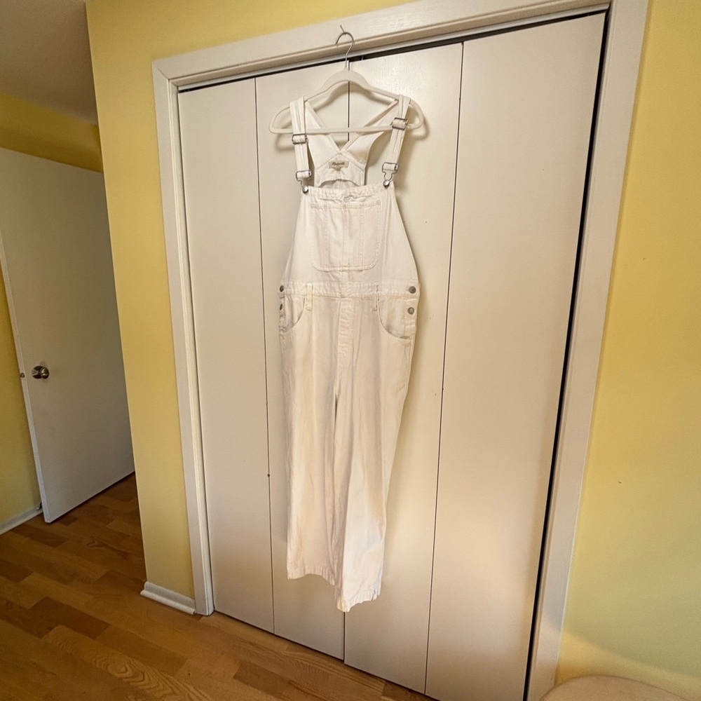 Women’s White Denim Overalls - Classic Relaxed Fit by Madewell XXL